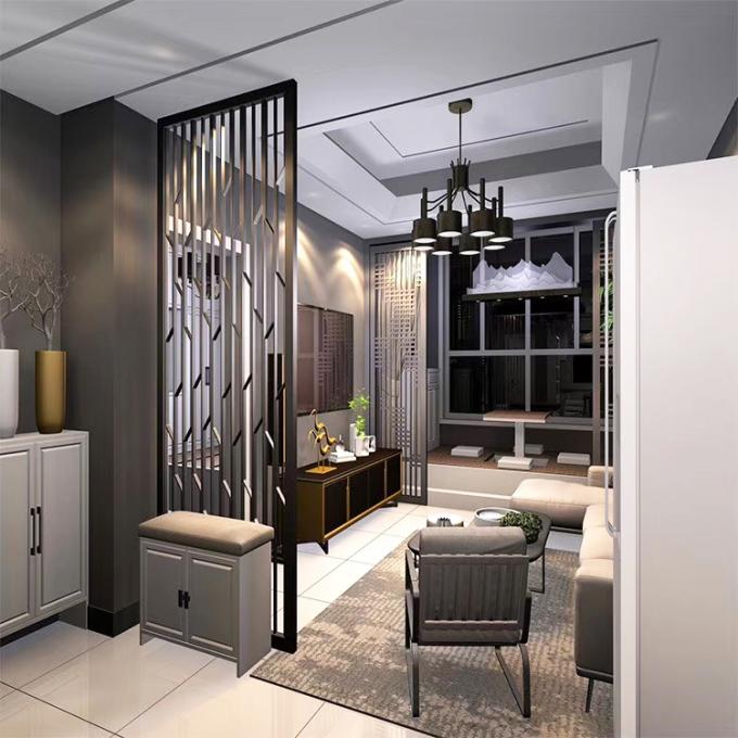 Amerikan Tarzı Lazer Kesme Altın Paslanmaz Çelik Ekran Oda Bölmesi Ev Otel Restoran 2