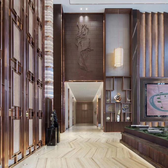 Amerikan Tarzı Lazer Kesme Altın Paslanmaz Çelik Ekran Oda Bölmesi Ev Otel Restoran 3