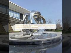 Dış Dekorasyon için Gümüş Altın Gri Renkli Toz Boyalı 316L Paslanmaz Çelik Heykel