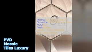 Altın Gül Altın Siyah PVD Mozaik Fayans