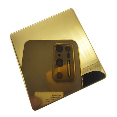 Altın Rengi Paslanmaz Çelik Levhalar Süper Ayna PVD Kaplama Titanyum Renkli Dekorasyon Metal