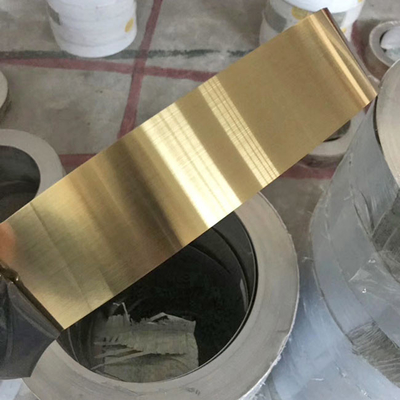 25mm 304 Paste Gold Mirror Stainless Steel Strip Coil Rose Gold Hairline Brushed Side Wardrobe
