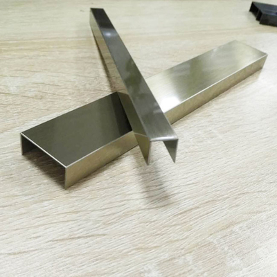 201 304 316L Gold Rose Gold Black Mirror Hairline PVD Coated 0.5mm To 1.2mm Stainless Steel U Channel Trim for decor
