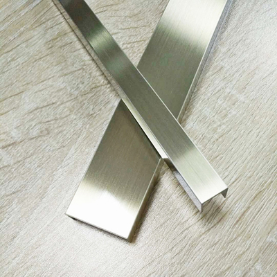 201 304 316L Gold Rose Gold Black Mirror Hairline PVD Coated 0.5mm To 1.2mm Stainless Steel U Channel Trim for decor