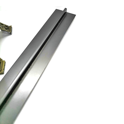 201 304 316L Grade Rose Gold Black Bronze Color T Solid Shape Stainless Steel Tile Edge Trim For Tile Protection