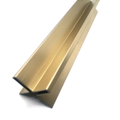 PVD X Shape Stainless Steel Tile Channel Trim Rose Gold Black Silver Brushed Hairline 1.0 0.8mm  For Decor