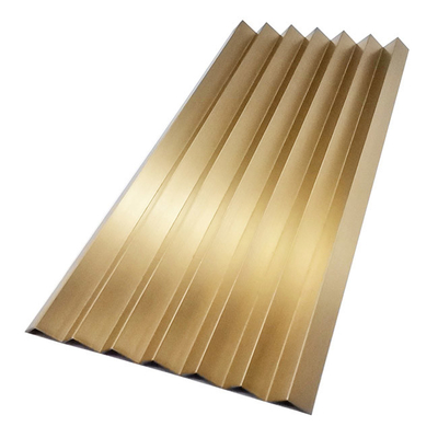 1.2mm 1.5mm Beadblasted Stainless Steel Tile Trim PVD Continuous Shape Rose Gold Brushed