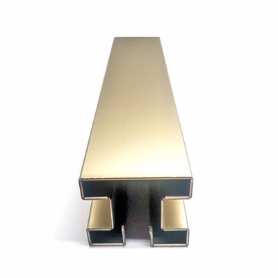 PVD X Shape Stainless Steel Tile Channel Trim Rose Gold Black Silver Brushed Hairline 1.0 0.8mm  For Decor