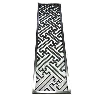 Hairline Brushed Mirror Private Space Stainless Steel Screen Partition For Baffle Wall