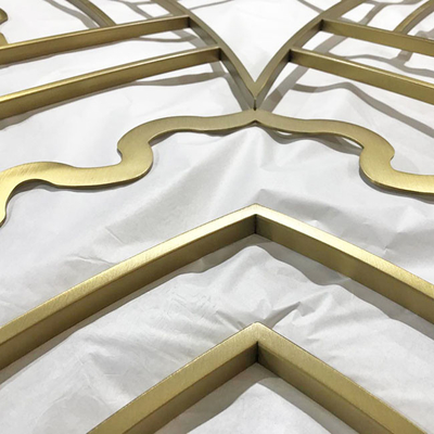 304 316 201 Pattern Gold Hairline Square Stainless Steel Sheet Metal Screen Partition Room Divider for Wall Decoration