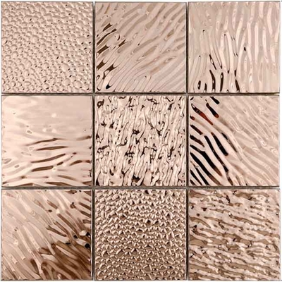 Stainless Steel Metal Mosaic For Backsplash Pop Art Relaxing Style