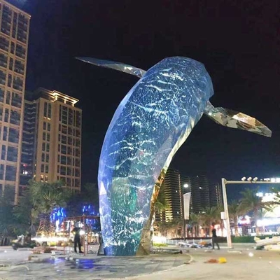 304 InStyle Modern Animal Modelling Art Outdoor Landmark Stainless Steel Sculptures AISI ASTM 316L With Luminous Light