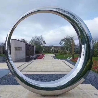 ODM Splend 304 Decorative Stainless Steel Sculptures Outdoor Full Moon Modelling Art Painting Color 316L Sculptures