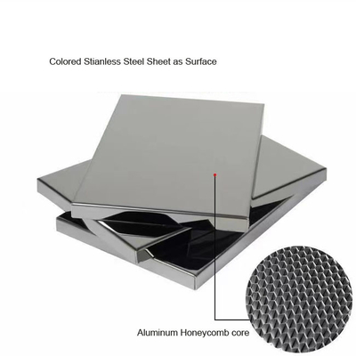 ASTM 12K Mirror Color Finish Shiny 304 Stainless Steel Metal Honeycomb Wall Panel For Building External Wall