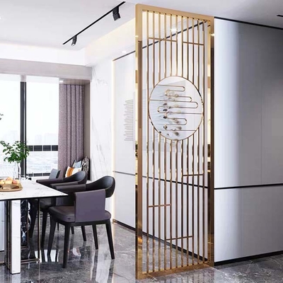 Black Rose Gold Bronze Antique Hairline Brushed Mirror Vertical Stainless Steel Screen Partition Room Dividers Panel
