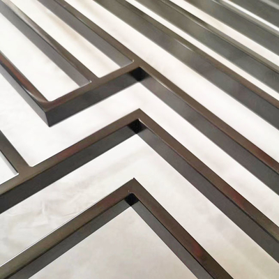Black Gold Rose Gold Bronze Antique Hairline Brushed Japanese Style Stainless Steel Screen Partition Room Dividers Panel