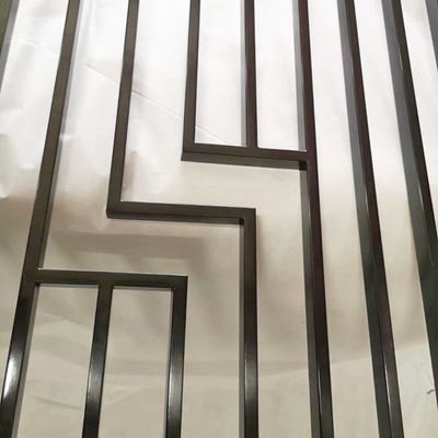 Black Gold Rose Gold Bronze Antique Hairline Brushed Japanese Style Stainless Steel Screen Partition Room Dividers Panel