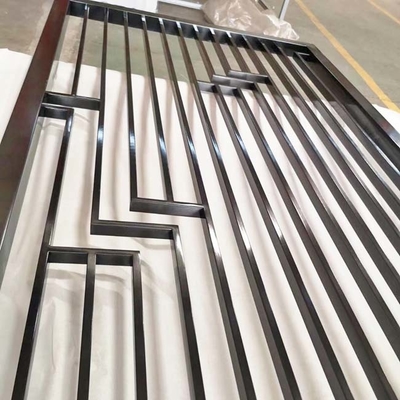 Black Gold Rose Gold Bronze Antique Hairline Brushed Japanese Style Stainless Steel Screen Partition Room Dividers Panel