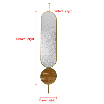 304 Customized Color Hairline Printing Bright Brushed Gold Glossy Rotated Stainless Steel Glass Dividers