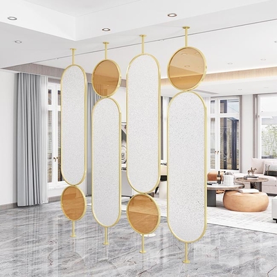 OEM ODM JIS SUS AISI 304 316 Ornamental Rotatable Sheet Metal Screen Partition Frame Panels With Mirror Customized