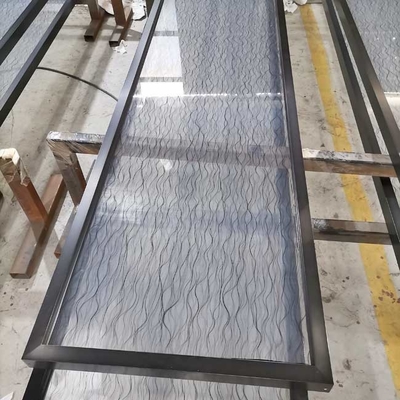 201 304 316L Black Cross Hairline Red Copper Art Stainless Steel Screen Partition Room Divided Sliding Door