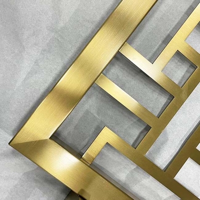 800mm Stainless Steel Screen Partition Room Divided Sliding Door Black Cross Hairline Engrave Copper Emboss