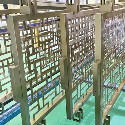 800mm Stainless Steel Screen Partition Room Divided Sliding Door Black Cross Hairline Engrave Copper Emboss
