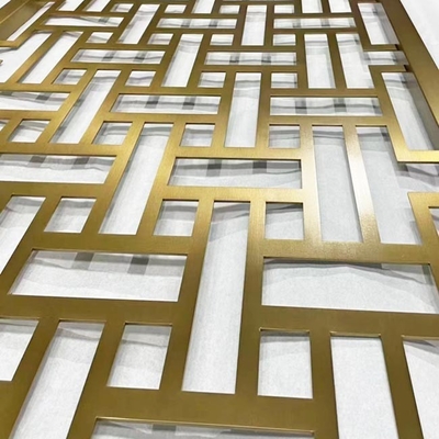 201 Stainless Steel Screen Partition Sand Blasting Black Champaign Gold Mirror Hairline Brushed