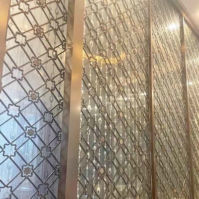 304 Hairline PVD Coating Gold Color Glossy Bright Brushed Stainless Steel Glass Dividers