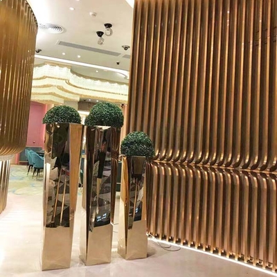 500m Stainless Steel Screen Partition Divider Panel Rose Gold Bronze Black Line Brush Square Carve Flower Pattern