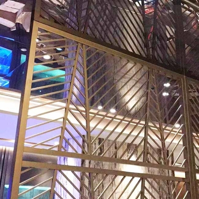 500m Stainless Steel Screen Partition Divider Panel Rose Gold Bronze Black Line Brush Square Carve Flower Pattern