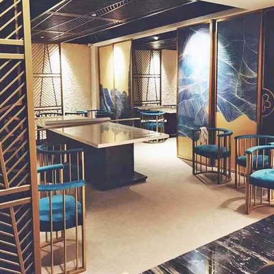 201 Stainless Steel Screen Partition Sand Blasting Black Champaign Gold Mirror Hairline Brushed