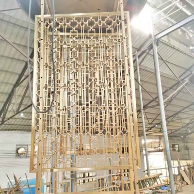 Rose Gold Bronze Black Hairline Brush Horizontal Painting Pattern Design Stainless Steel Screen Partition Divider Panel