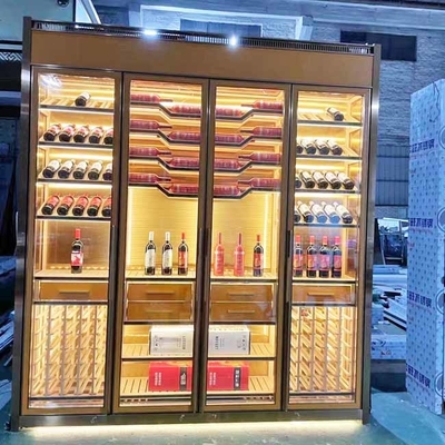 Guangdong Display Glass And 304 Stainless Steel Wine Cabinet