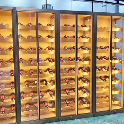 Luxury Foldable Bar Have Glass Easy Move Steel Wine Cabinet