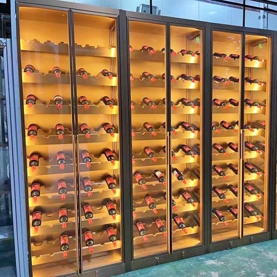 Luxury Foldable Bar Have Glass Easy Move Steel Wine Cabinet