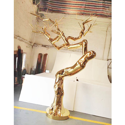 ODM 304 PVD Coated Stainless Steel Sculptures Outdoor Art Design Painting Color 316L Galvanized Metal Sculptures
