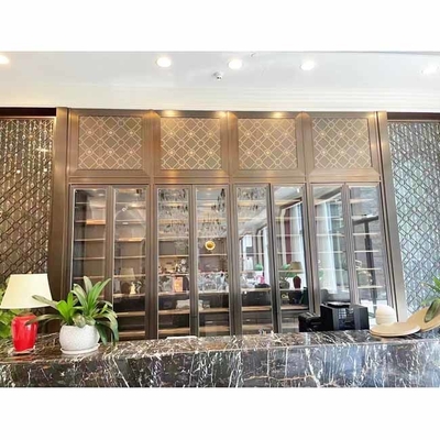 Luxury Foldable Bar Have Glass Easy Move Steel Wine Cabinet