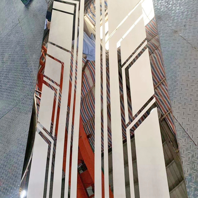 8K Mirror Etched 2B Finish Polished Silver Color Stainless Steel Sheet For Elevator Decoration