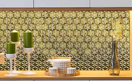 Wholesale  Self Adhesive Glass Mirror Mosaic Tiles