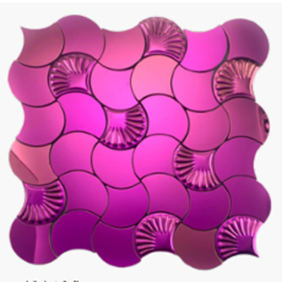 201 304 316l gold black blue violet irregular shape stainless steel mosaic tile for wall decoration