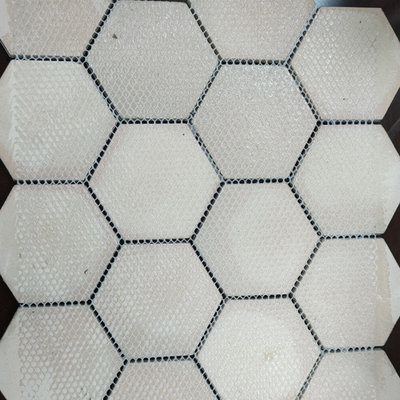 201 304 316l silver color hairline hexagon shape stainless steel mosaic tile for wall decoration