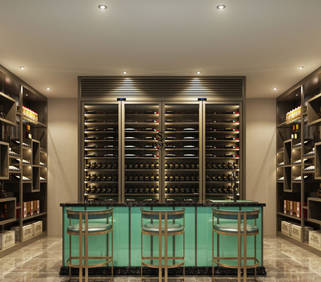 Simple Design Affordable Stainless Steel Wine Cabinet For Household Use