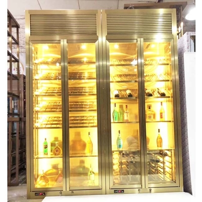 Stainless Steel Highend Wine Cabinet Wine Rack Display Antique Cabinet