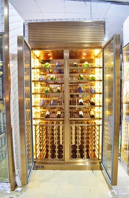 Stainless Steel Highend Wine Cabinet Wine Rack Display Antique Cabinet