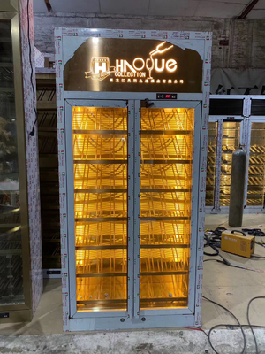 Astm Certified Highquality Mirror Brushed Black Gold Stainless Steel Hotel Wine Cabinet