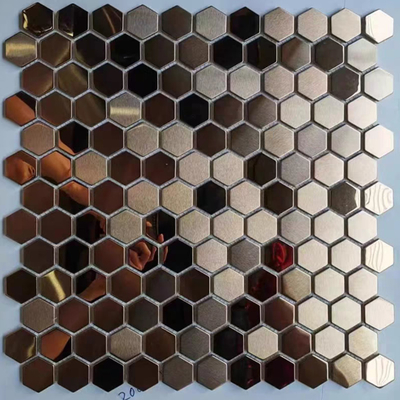 Modern Sapphire Metal Mosaic Wall Tile Popular Factory Price Hexagon Stainless Steel China