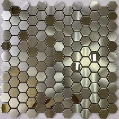 Modern Sapphire Metal Mosaic Wall Tile Popular Factory Price Hexagon Stainless Steel China