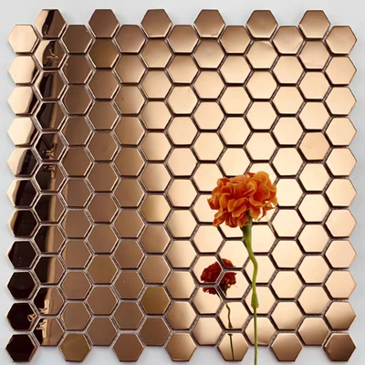 Modern Sapphire Metal Mosaic Wall Tile Popular Factory Price Hexagon Stainless Steel China