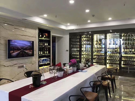 Home Luxury Stainless Steel Glass Wine Storage Cabinet Compressor Wine Cabinet